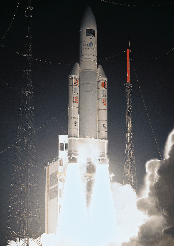 Liftoff of the Ariane 5 ES-ATV Launcher 2007-12