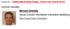 Image - Michael Donnelly - Coca-Cola - Keynote - Online Marketing Today, Tomorrow and in 2020