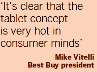 Image - FT 2010-12-15 p. 18 - Best Buy suffers tablet-effect - 3D and Internet TV sales fail to take off - 'It's clear that the tablet concept is very hot in consumer minds,' says Best Buy president Mike Vitelli