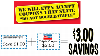 Image - Redeem your Manufacturer Coupons for triple their face value (up to US$1.00) - How it works - the rules.