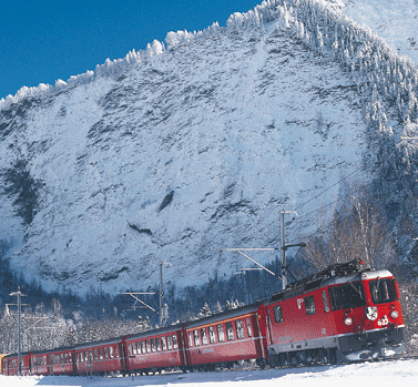 Foto anclicken - die Rhaetische Bahn